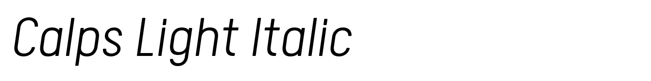 Calps Light Italic